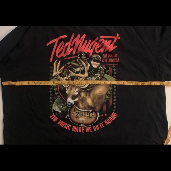 Ted Nugent concert shirt long sleeve graphic T-shirt 2019 size 2XL cotton - Picture 6 of 6